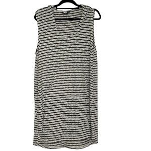 A&I Women's XL Black Striped Swimsuit Cover Up Beach Summer